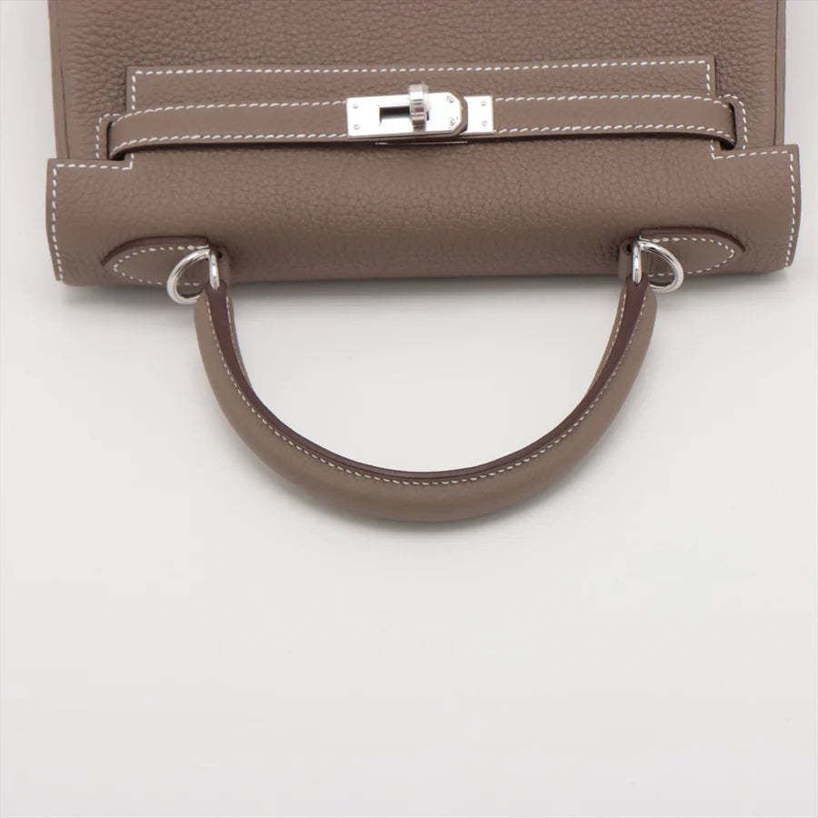 エルメス ケリー25 トゴ エトゥープ シルバー金具