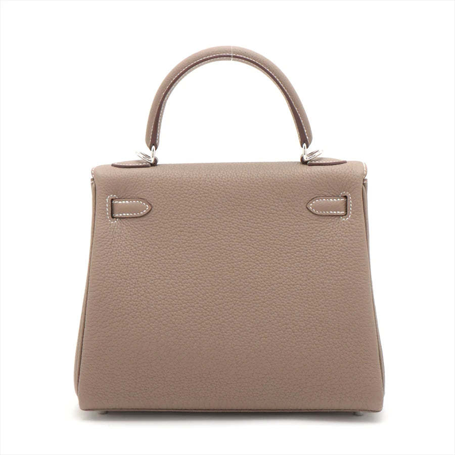 エルメス ケリー25 トゴ エトゥープ シルバー金具