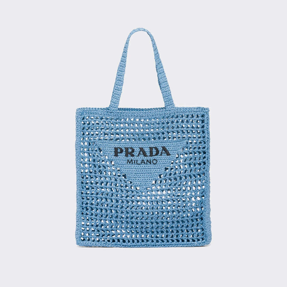 【PRADA】Raffia tote bag ロゴ ラフィア トートバッグ 2022SS新作