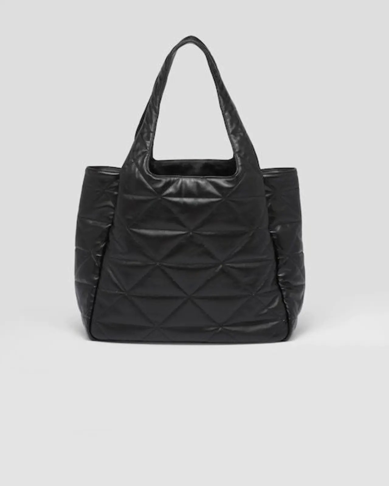 ★PRADA直営店★トップステッチ ラージ レザー トートバッグ