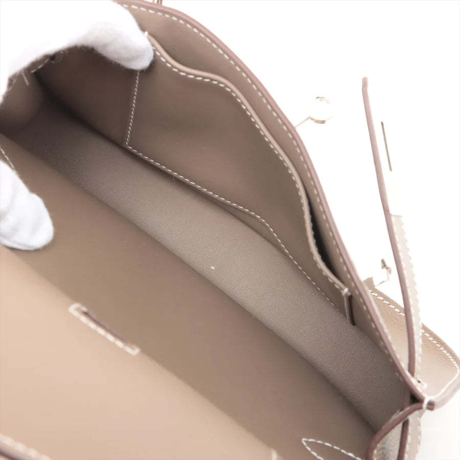 エルメス ジプシエールミニ エバーカラー エトゥープ シルバー金具