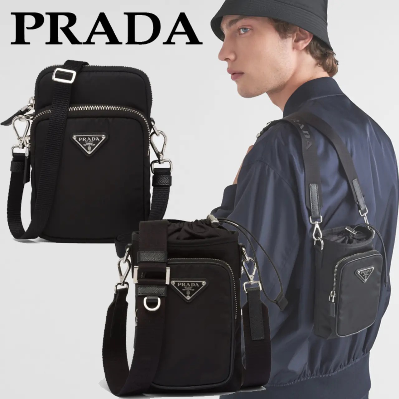 **PRADA**　ナイロン スマートフォンケース