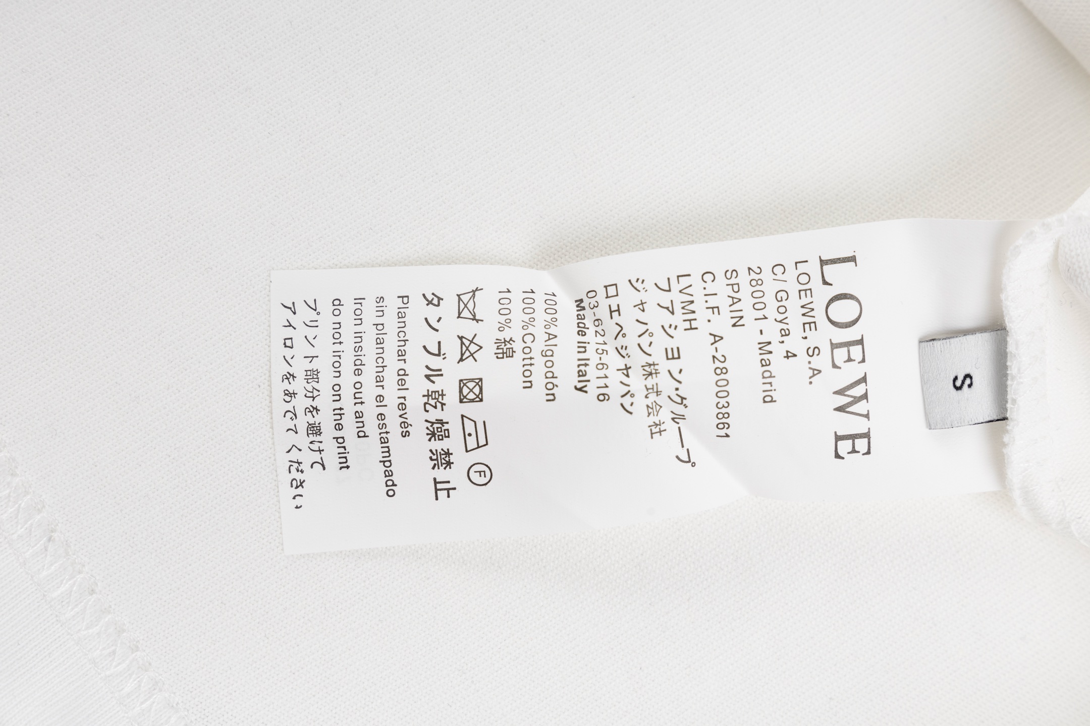 【LOEWE 公式旗艦店】（ロエベ）半袖Tシャツ、ご好評に付き再入荷！