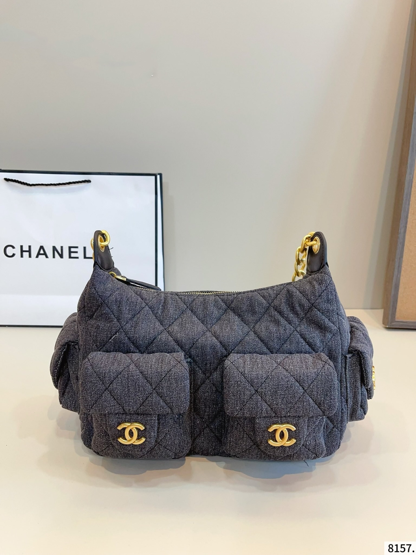 【CHANEL公式旗艦店】シャネル  デニムのショルダーバッグ 29*12*19CM