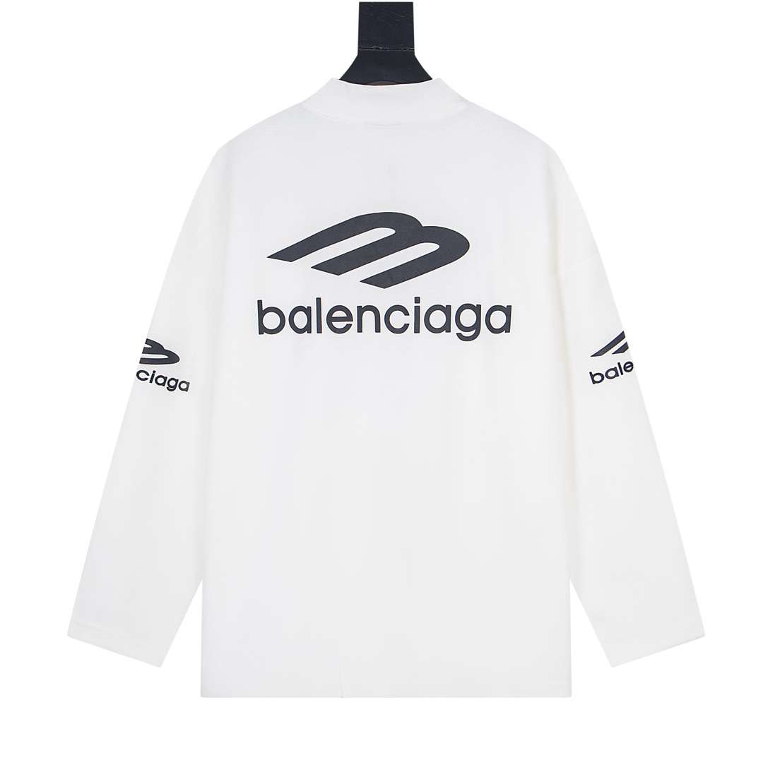 【BALENCIAGA】V ネック長袖 T シャツ