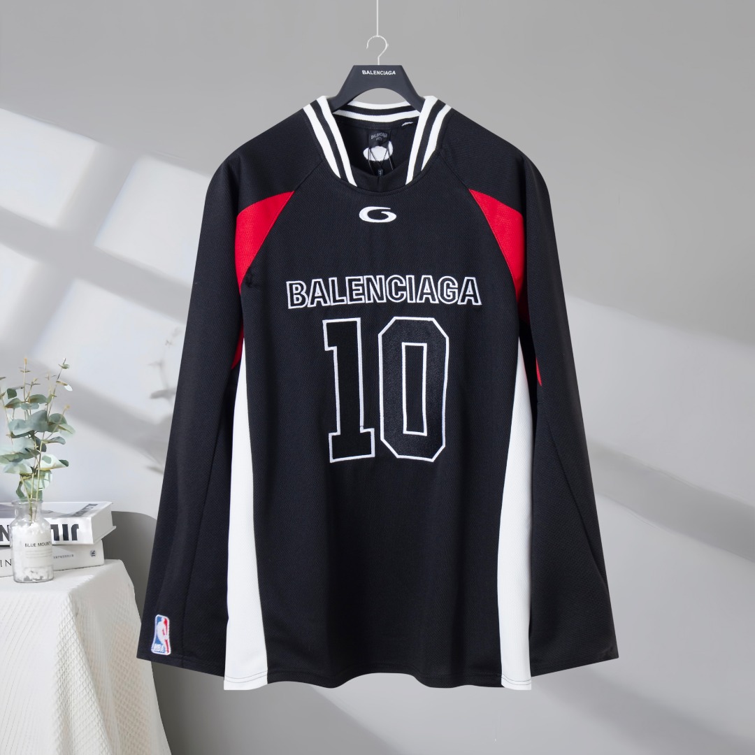 【BALENCIAGA x NBA】長袖 T シャツ メッシュ生地