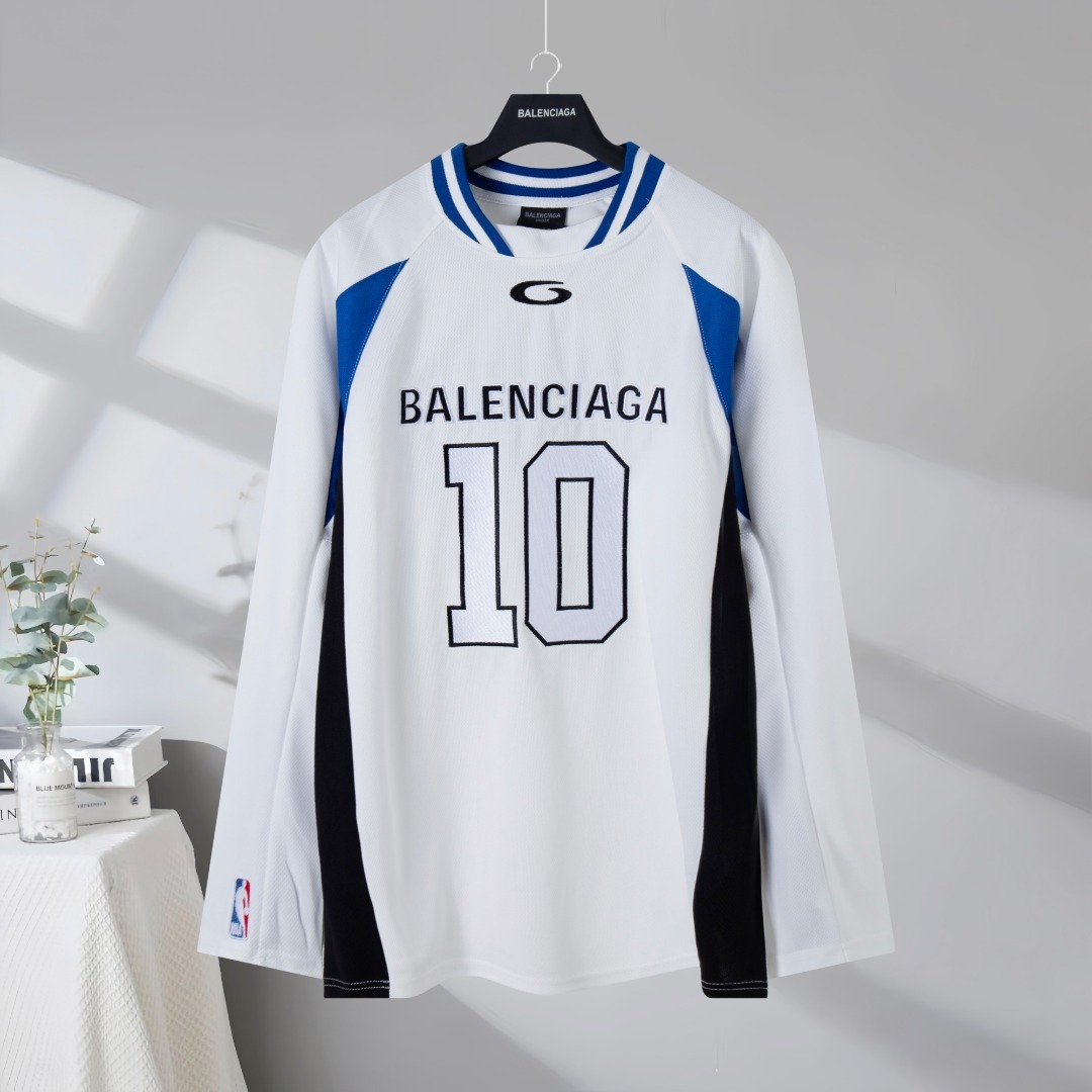 【BALENCIAGA x NBA】長袖 T シャツ メッシュ生地