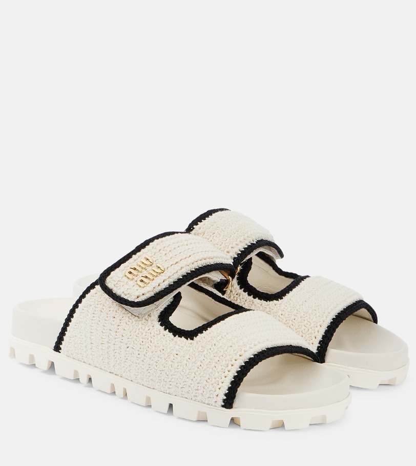 【MiuMiu】Crochet knit sandals ニットサンダル