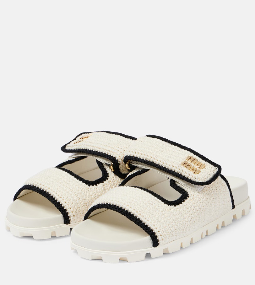 【MiuMiu】Crochet knit sandals ニットサンダル
