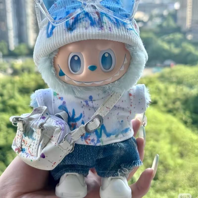 labubu第一 二 三世代ラブブ服 グラフィティスタイルスーツ ベビー服 スタンディングパーティー服