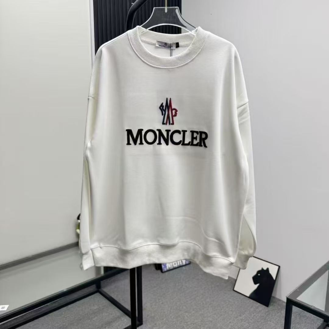 『M-4XL』新しい春と秋のトレンドの刺繍のカップルの同じスタイルのゆったりとしたラウンドネックの長袖