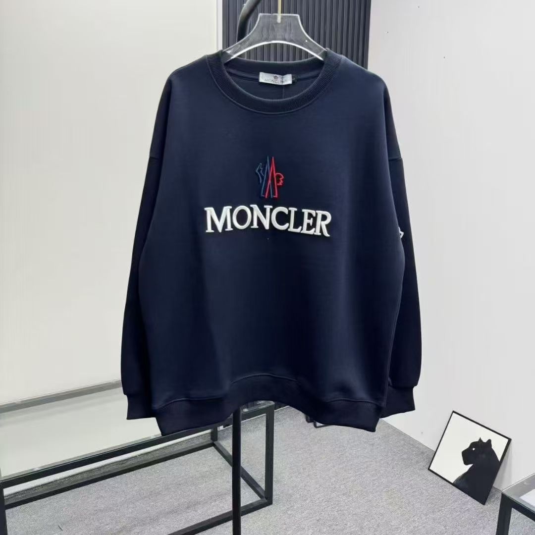 『M-4XL』新しい春と秋のトレンドの刺繍のカップルの同じスタイルのゆったりとしたラウンドネックの長袖