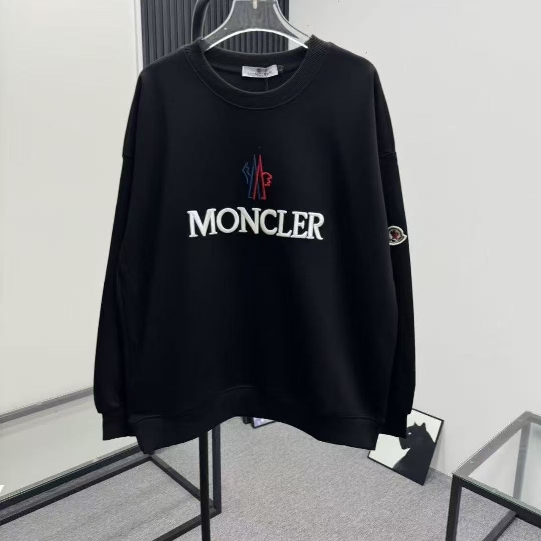 『M-4XL』新しい春と秋のトレンドの刺繍のカップルの同じスタイルのゆったりとしたラウンドネックの長袖