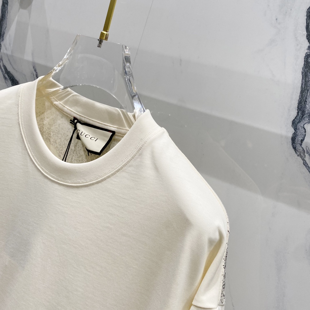 サマーレタープリント半袖Tシャツ、個性的なTシャツトップス