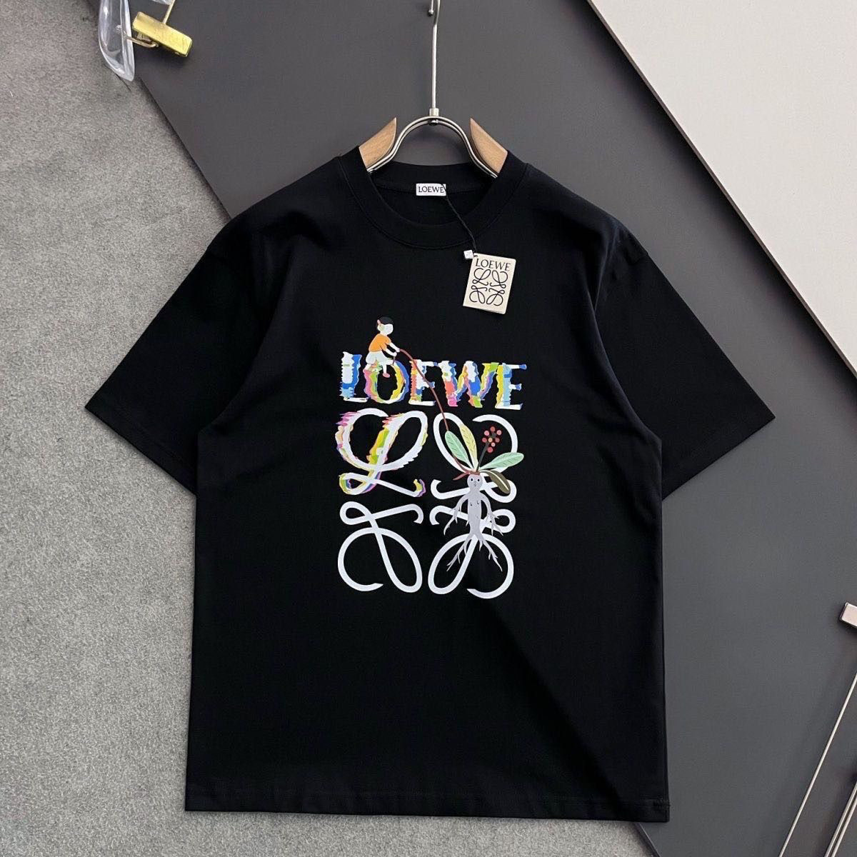 『S-3XL』プリント入りの新作ピュアコットン製カップル向け半袖カジュアルTシャツ