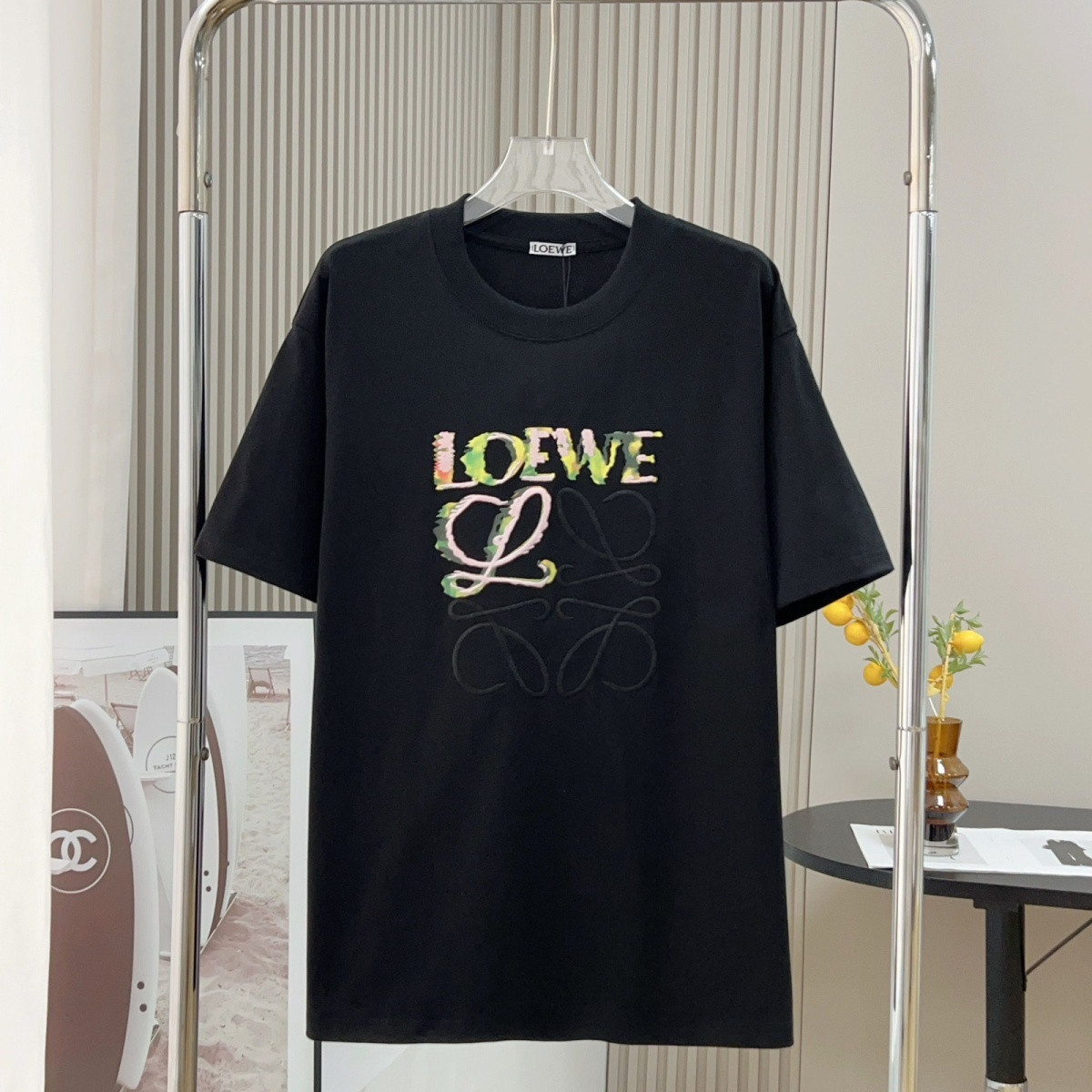 『S-L』夏のカップル刺繍入りトレンディTシャツ