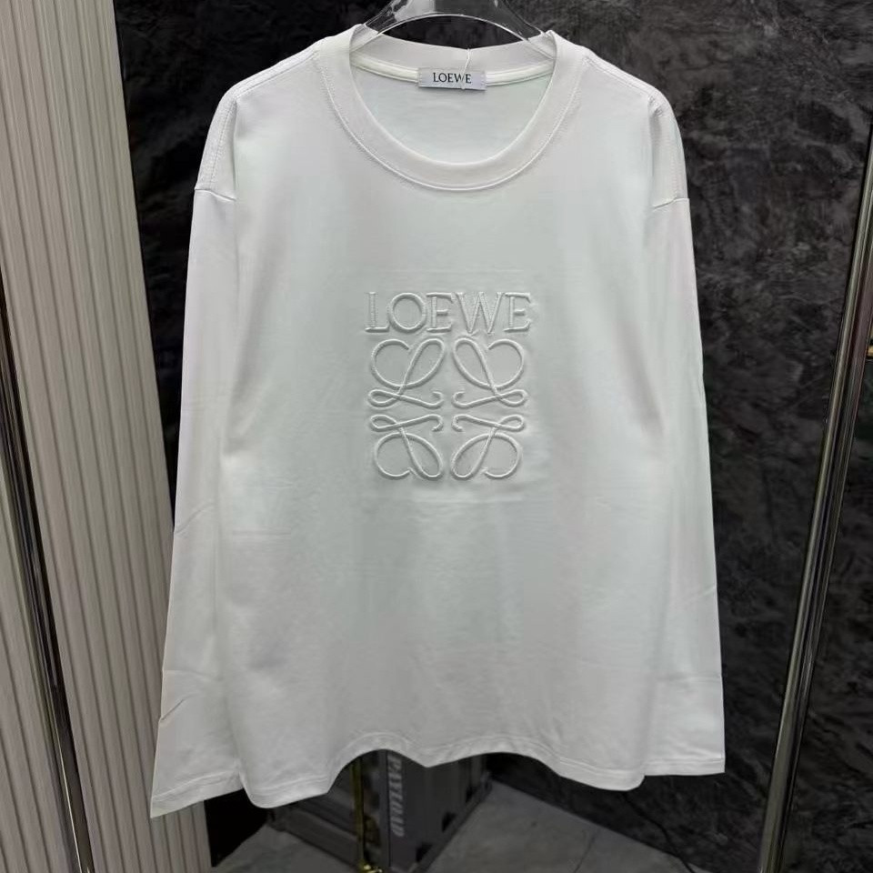 『S-2XL』クルーネック長袖カジュアルシャツ ユニセックス