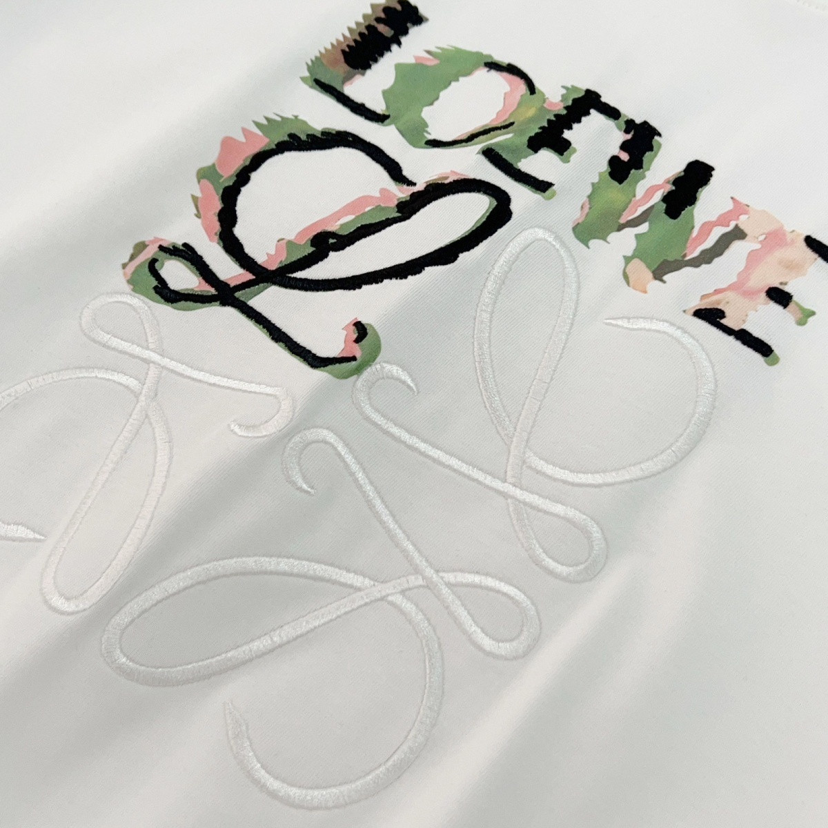 『S-L』夏のカップル刺繍入りトレンディTシャツ