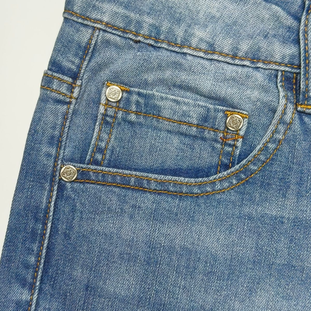 『29-40』メンズデニムショーツ、トレンドスリムフィットストレートレッグストレッチカジュアル刺繍入り