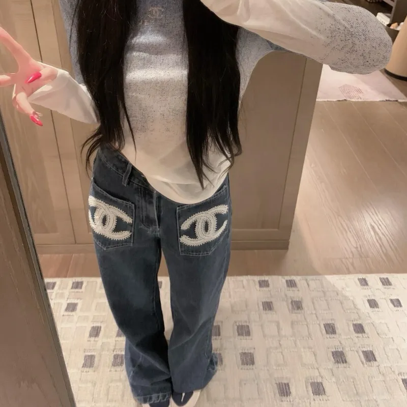 『S-L』上品見えレンド フェミニン 高品質 体型をカバー 脚長効果 合わせやすい ジーンズ