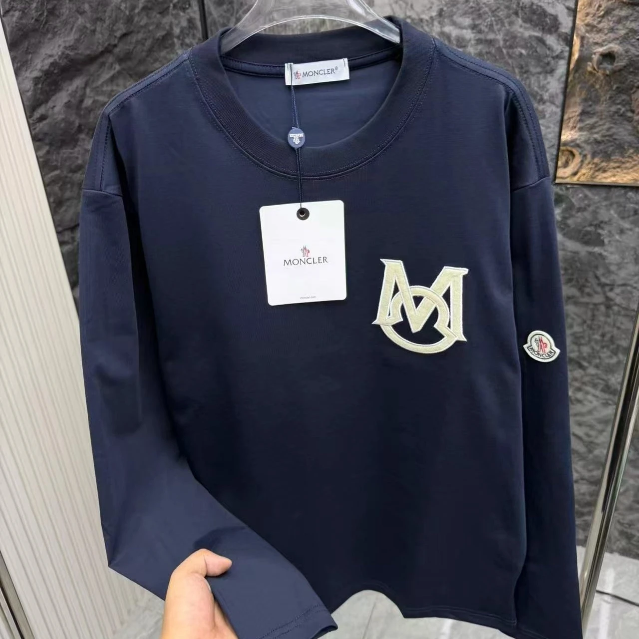 『S-2XL』男女兼用の新作長袖刺繍入りTシャツ、カジュアルスタイル
