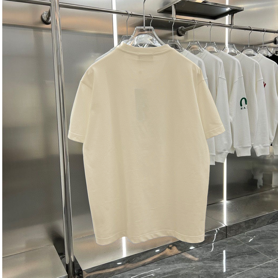 【S-2XL】トレンディなプリントの厚手の半袖ラウンドネックカジュアルルーズユニセックスカップルサマーTシャツトップス