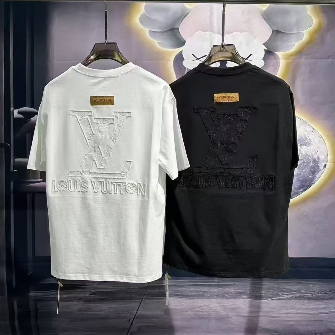新しいヘビーデューティーエンボス織り刺繍文字半袖メンズとレディースヘビーウェイトTシャツ