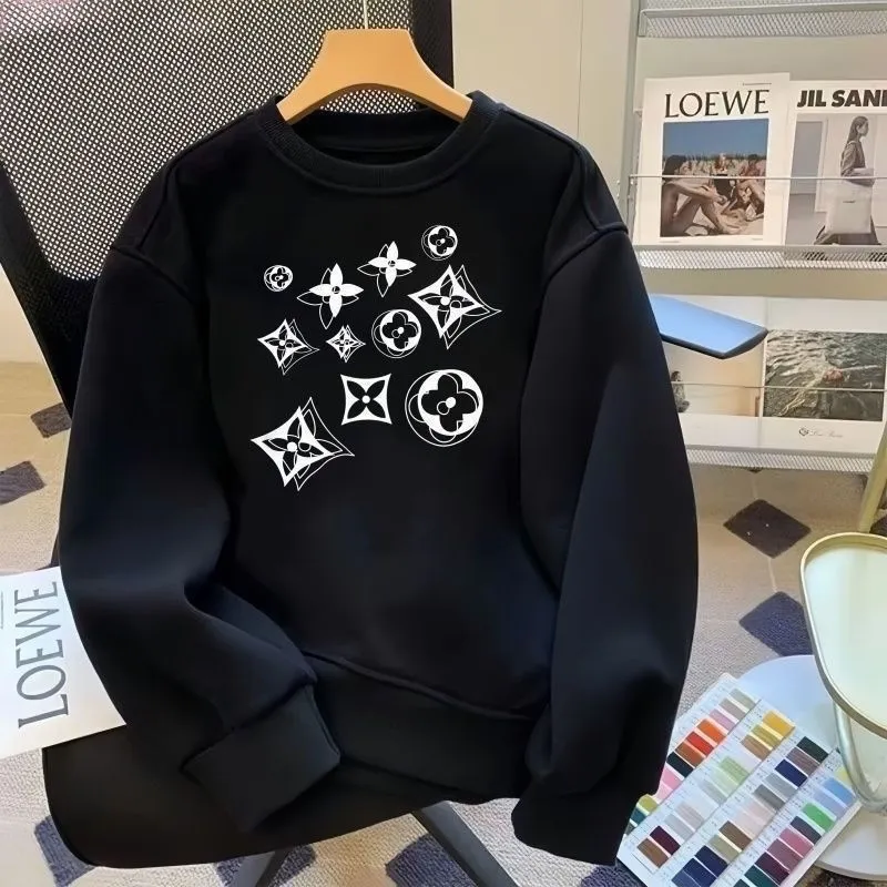 『S-5XL』カップルスウェットシャツメンズプリントルーズ春と秋のトレンドファッショントップス