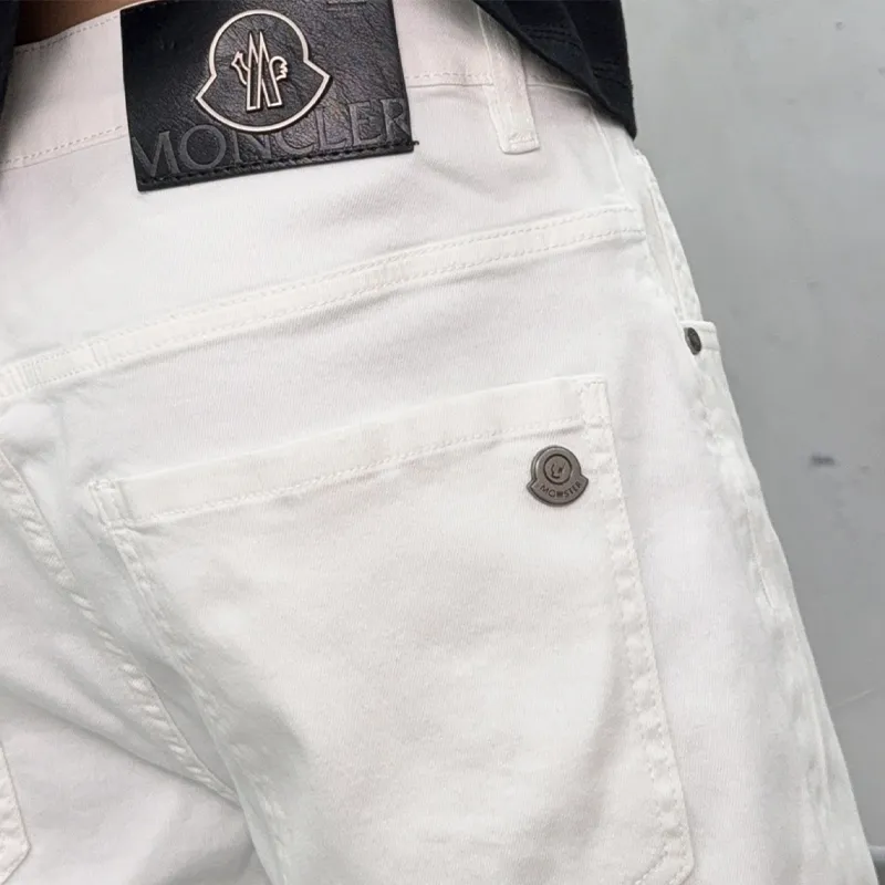 『S-2XL』綿ストレッチデニム クラシック 夏 ウォッシュ メンズ クロップド ストレート ジーンズ