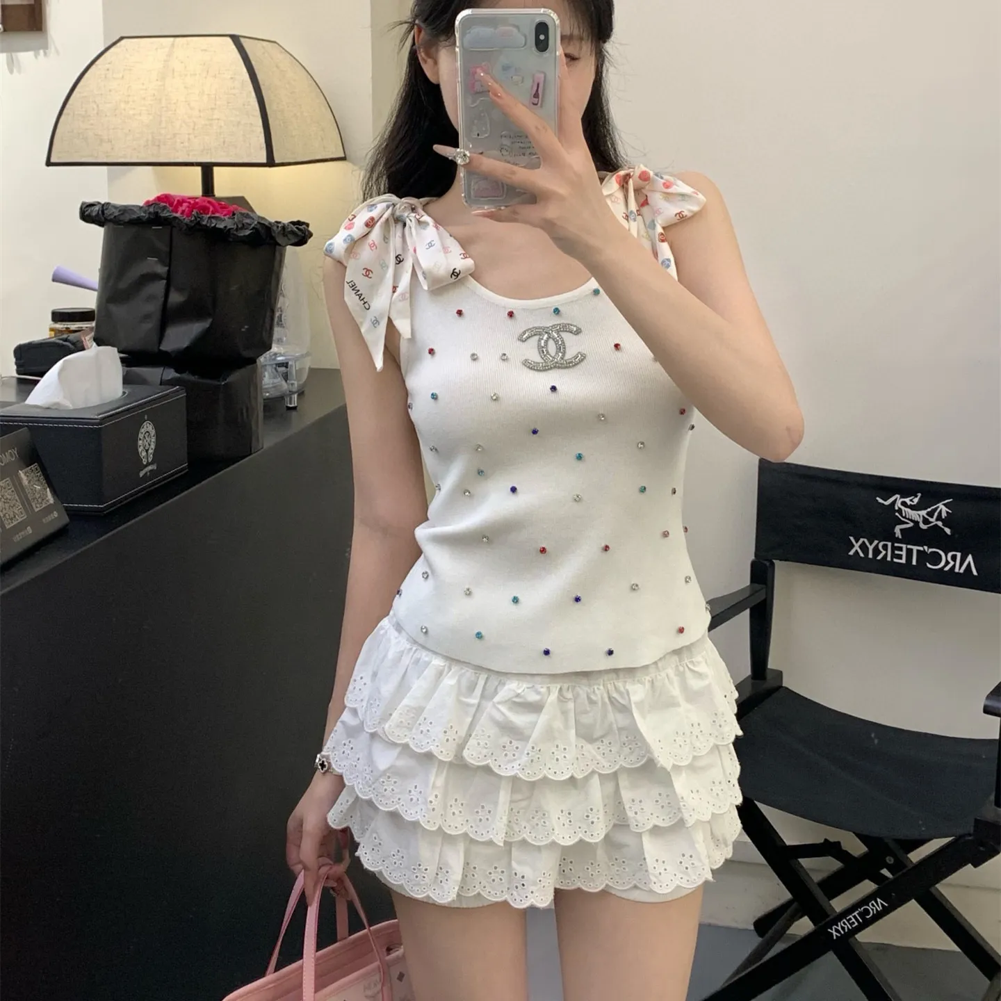 『フリーサイズ』組み合わせやすい 美人度アップ 女子マスト 高級感 クラシック フィット感 エレガント タンクトップ