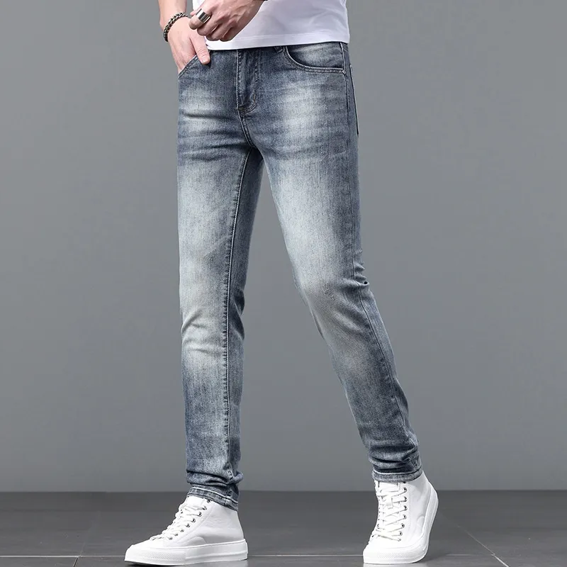 『S-2XL』上品 ファッション シンプル 高品質 着瘦せ ストレッチ 合わせやすい ジーンズ