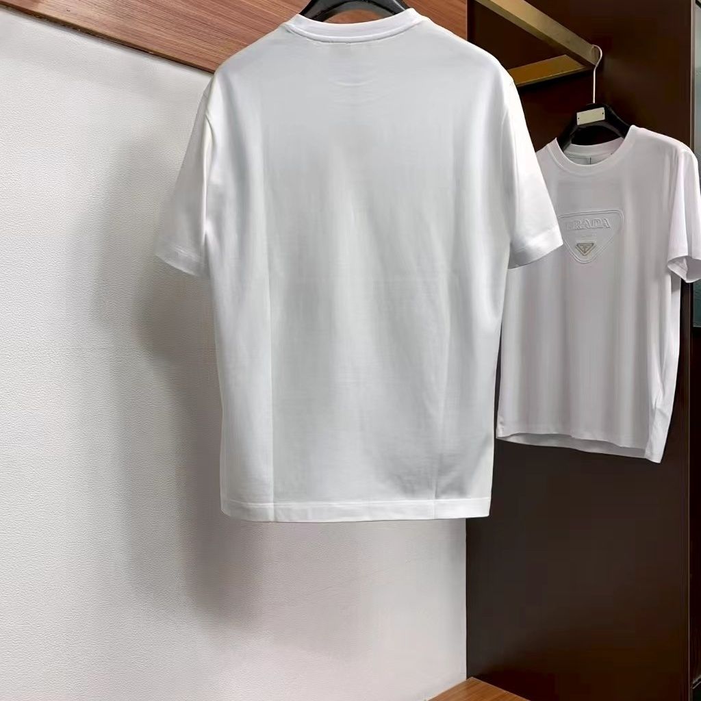 『S-XL』トレンディな新作刺繍入り、着回しの効くゆったりとしたクルーネック半袖Tシャツ