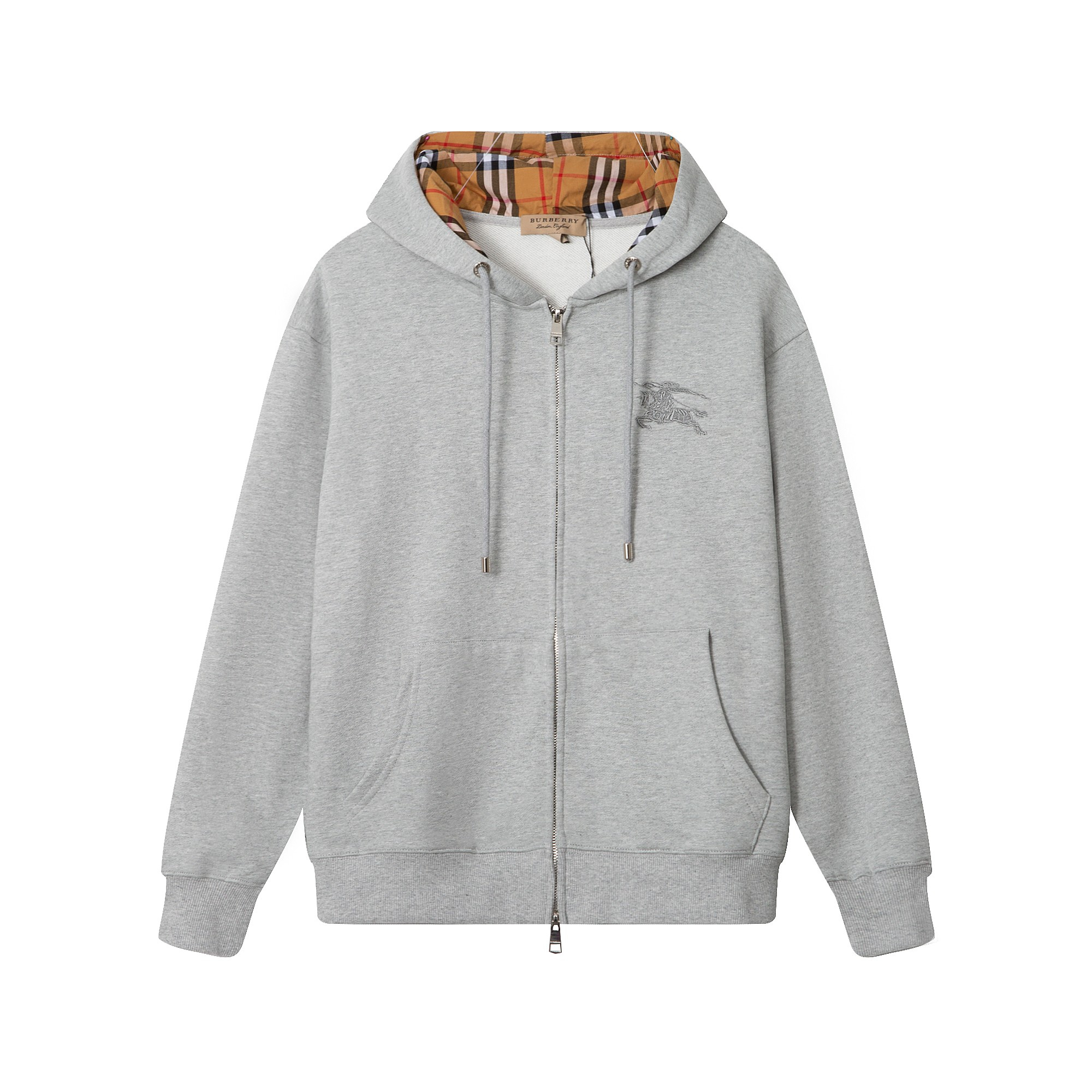 『XS-L』刺繍入りフード付きカーディガン スウェットシャツ、高品質、ユニセックス