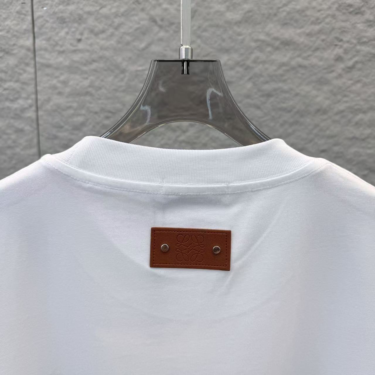 『S-2XL』春夏新作：刺繍とビーズ装飾を施したクルーネック半袖Tシャツ