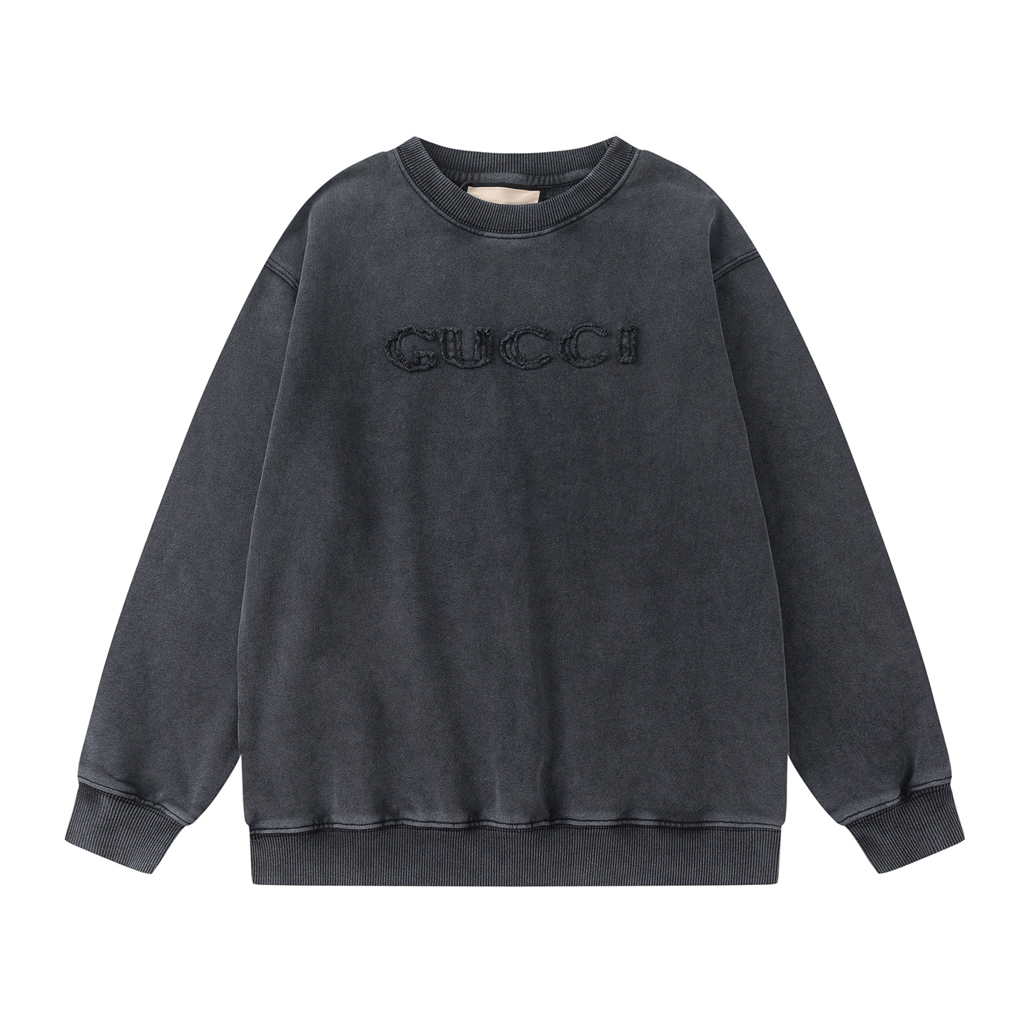 『S-XL』秋冬向けダメージ加工ニットスウェットシャツ