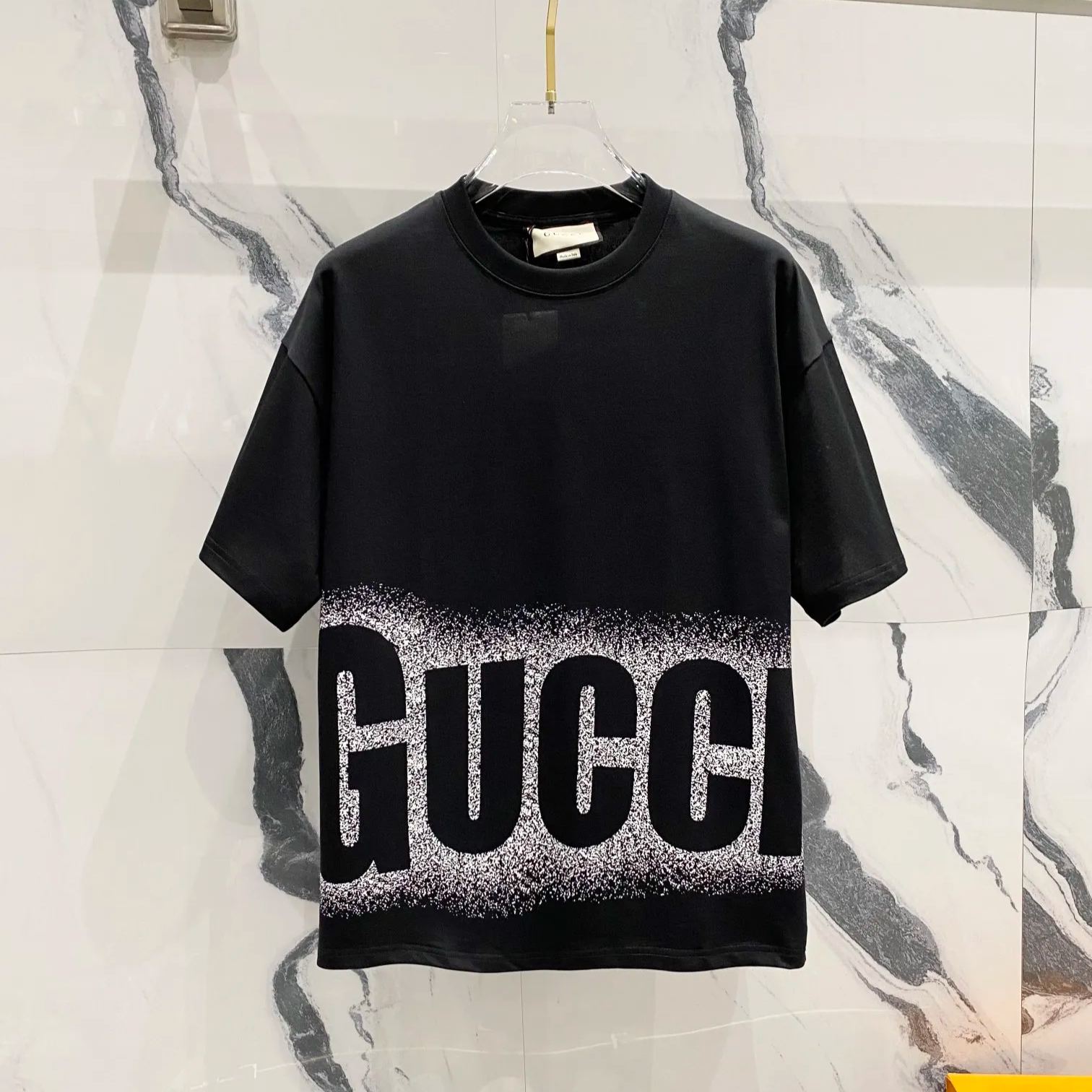 サマーレタープリント半袖Tシャツ、個性的なTシャツトップス