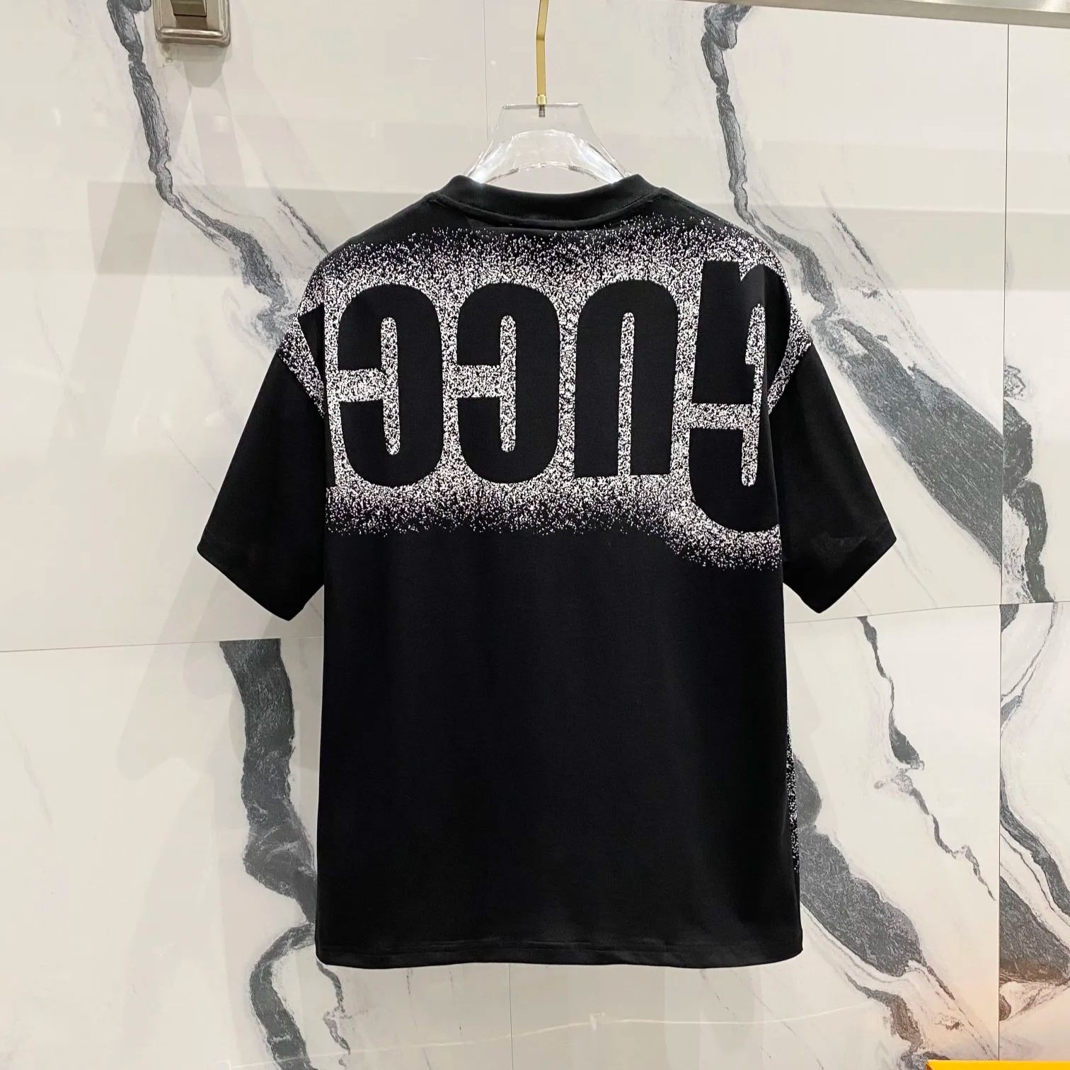 サマーレタープリント半袖Tシャツ、個性的なTシャツトップス