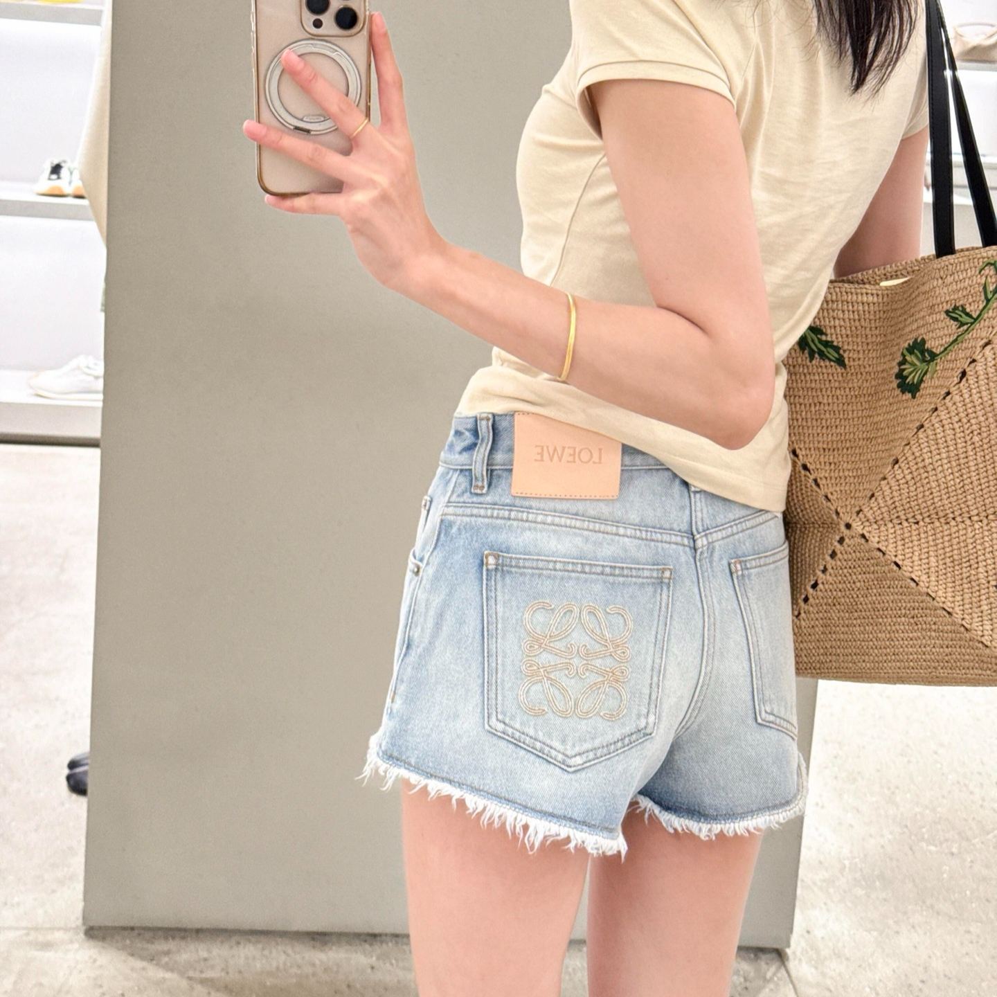 期間限定 新作刺繍入りレトロ万能ショートパンツ