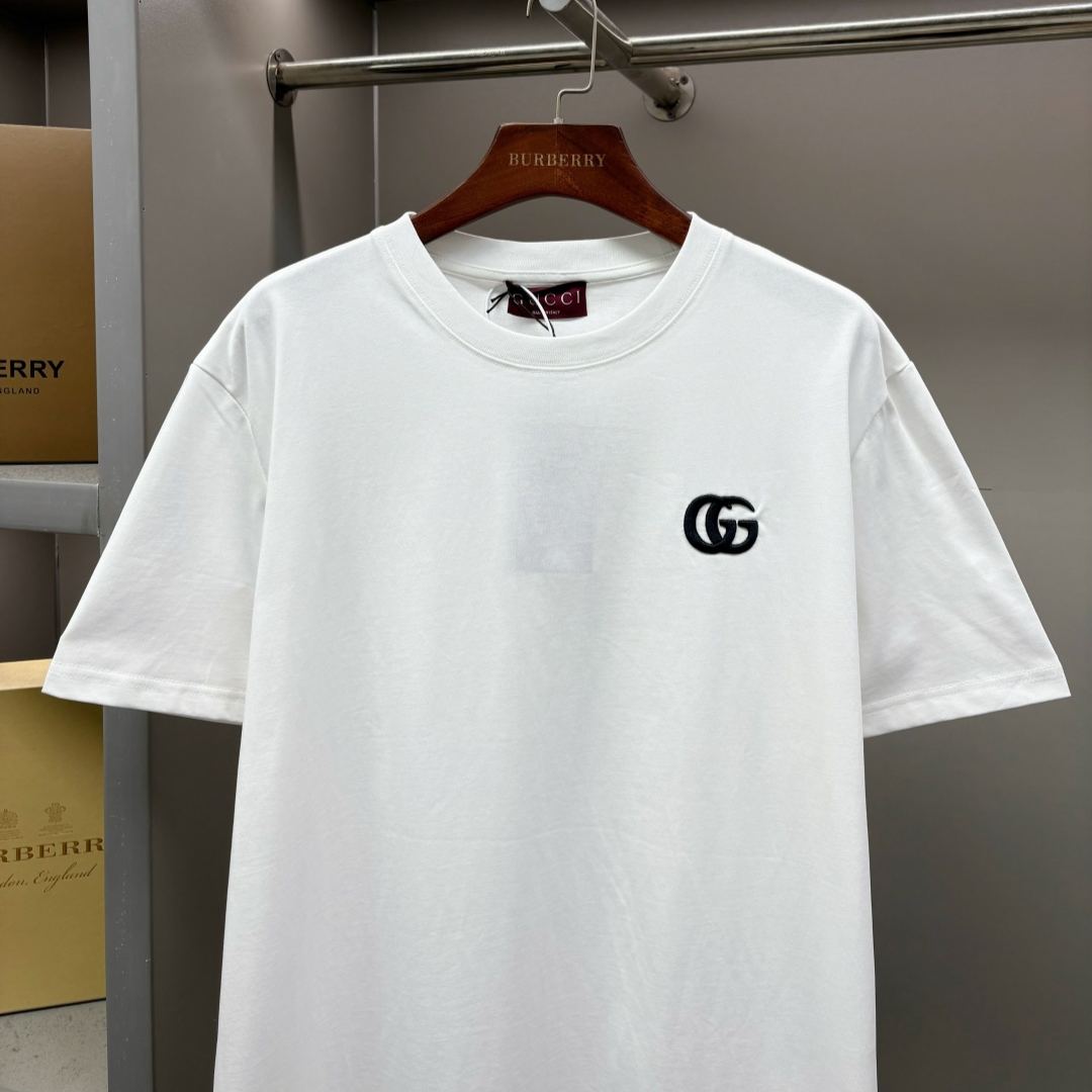 『S-2XL』夏らしい刺繍入りクルーネックトップス、トレンドのメンズ・レディースTシャツ