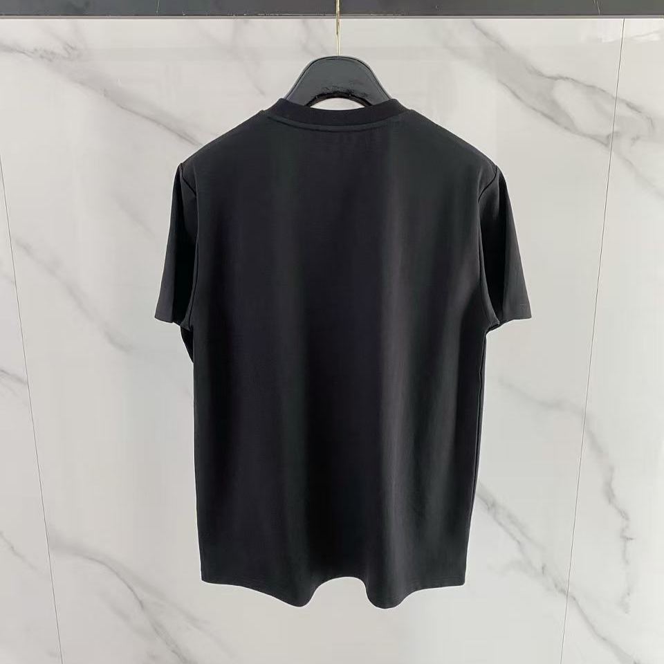 『S-2XL』夏用半袖メンズ＆レディースラウンドネック純綿ゆったり刺繍入り