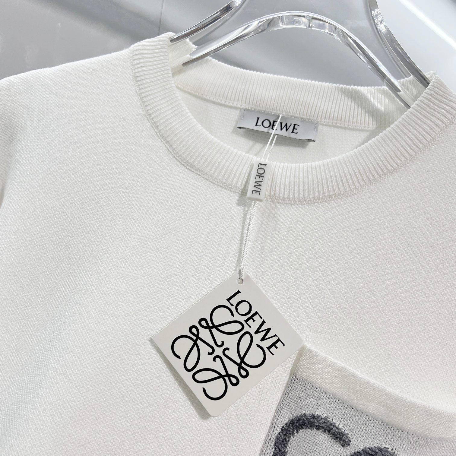 『S-XL』刺繍入りクルーネックプルオーバー長袖セーターウールセーター