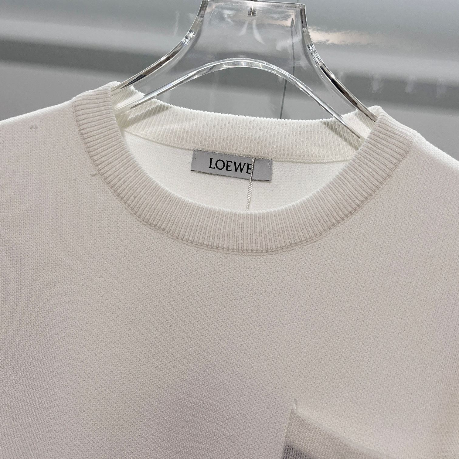 『S-XL』刺繍入りクルーネックプルオーバー長袖セーターウールセーター
