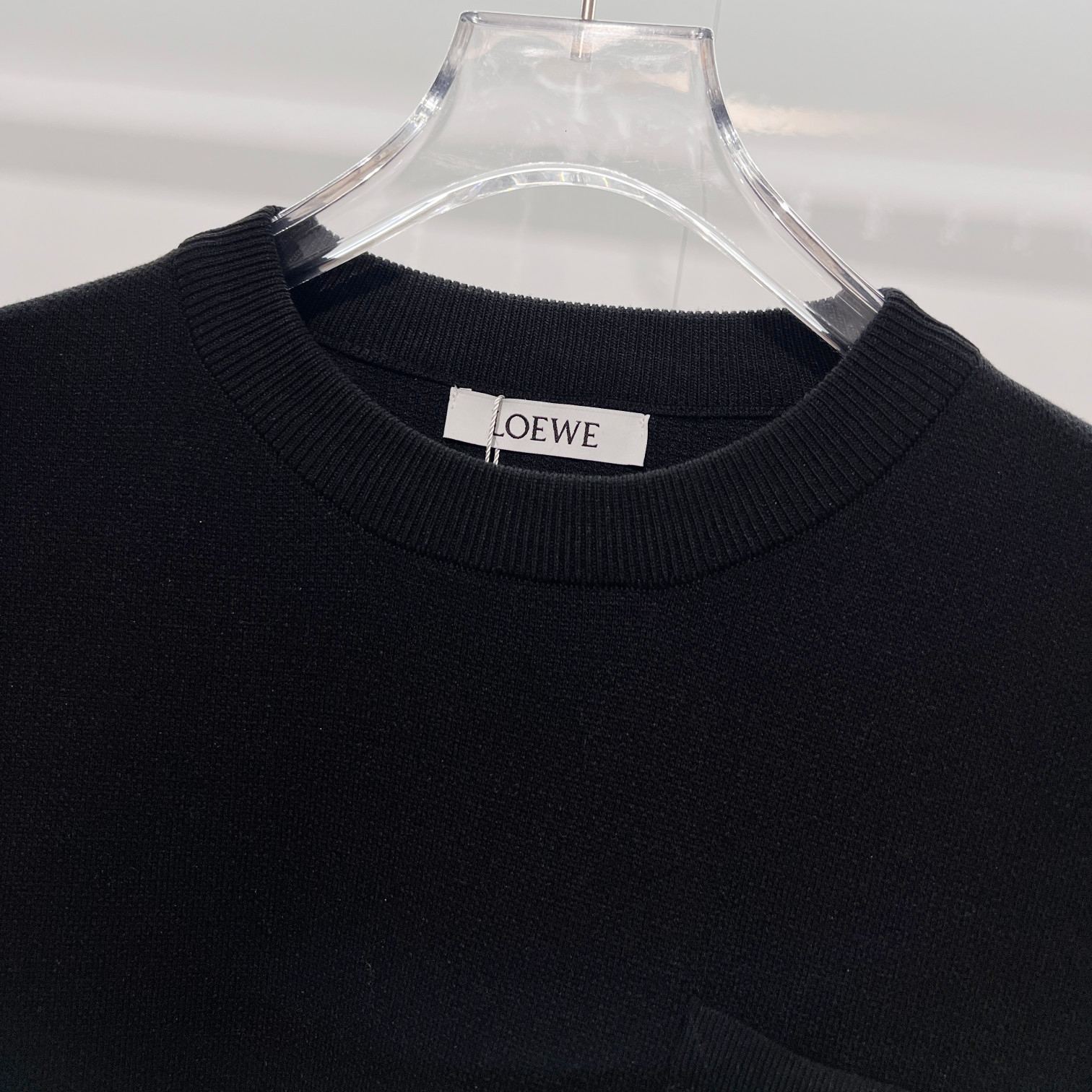 『S-XL』刺繍入りクルーネックプルオーバー長袖セーターウールセーター