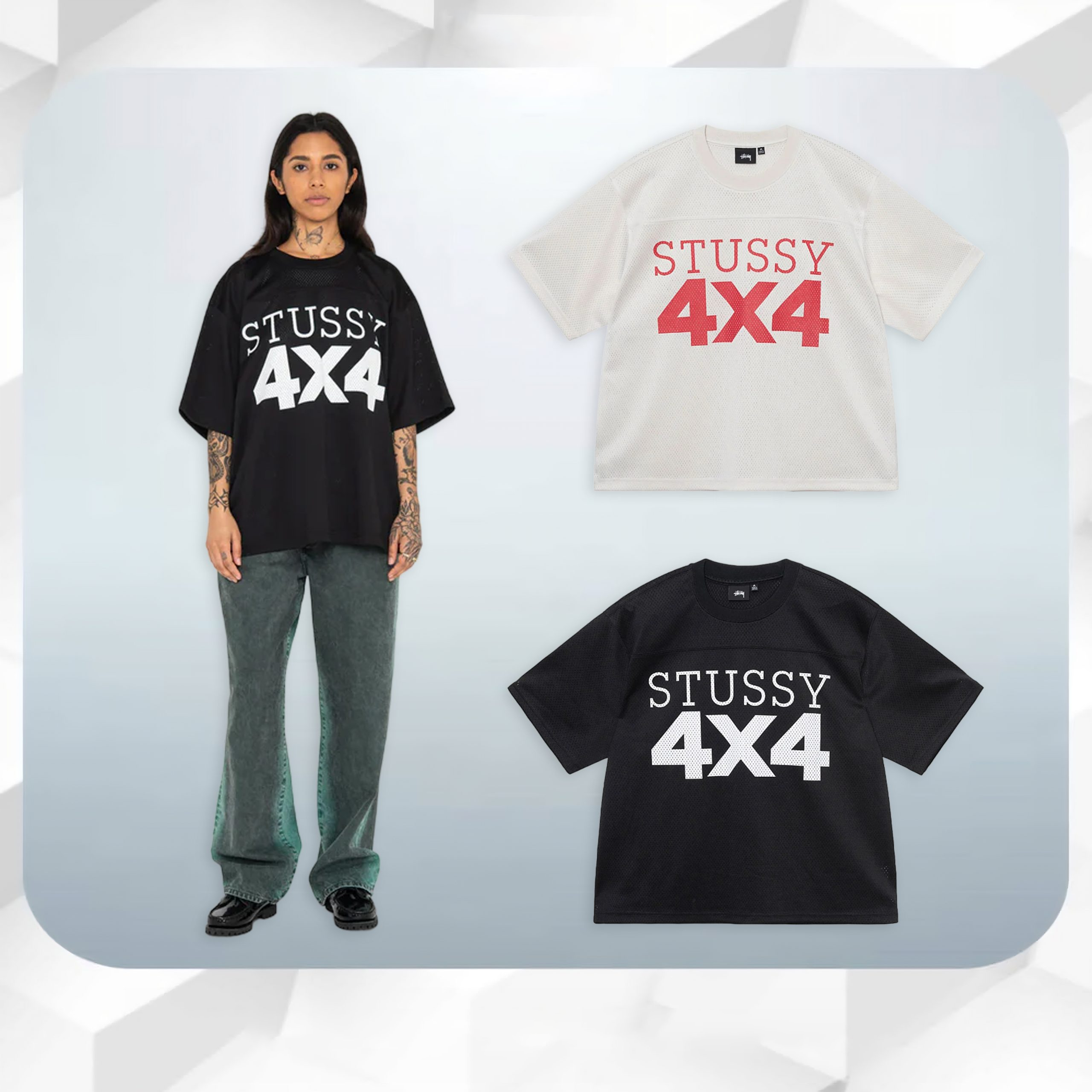 【期間限定割引価格】Stussy 4X4 Mesh Football Jerse