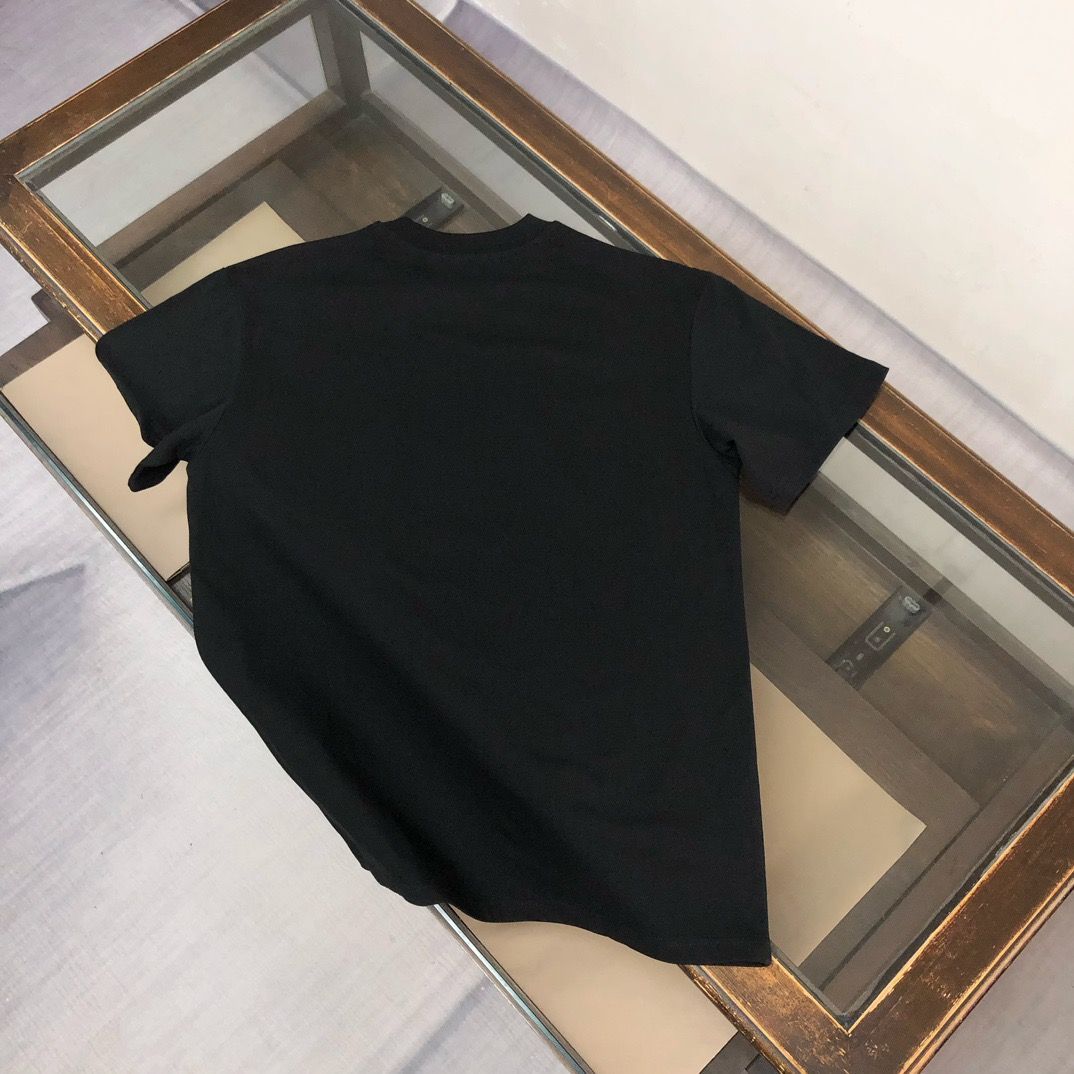 『S-3XL』プリント入りの新作ピュアコットン製カップル向け半袖カジュアルTシャツ