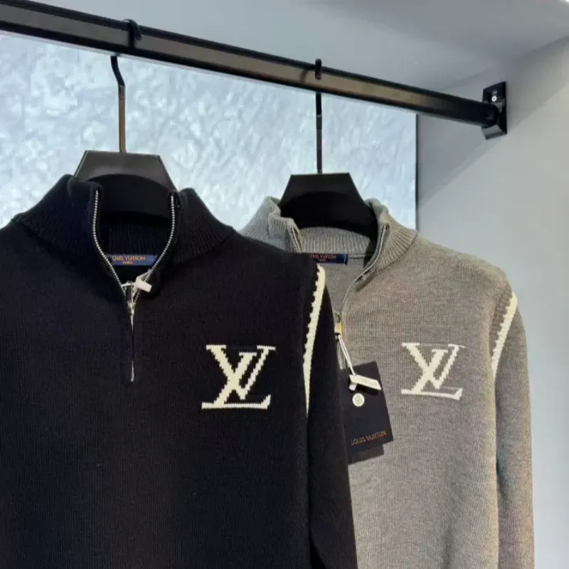 『L-4XL』今季も大流行 組み合わせやすい トレンド スタンドネック ハーフ ジップ セーター
