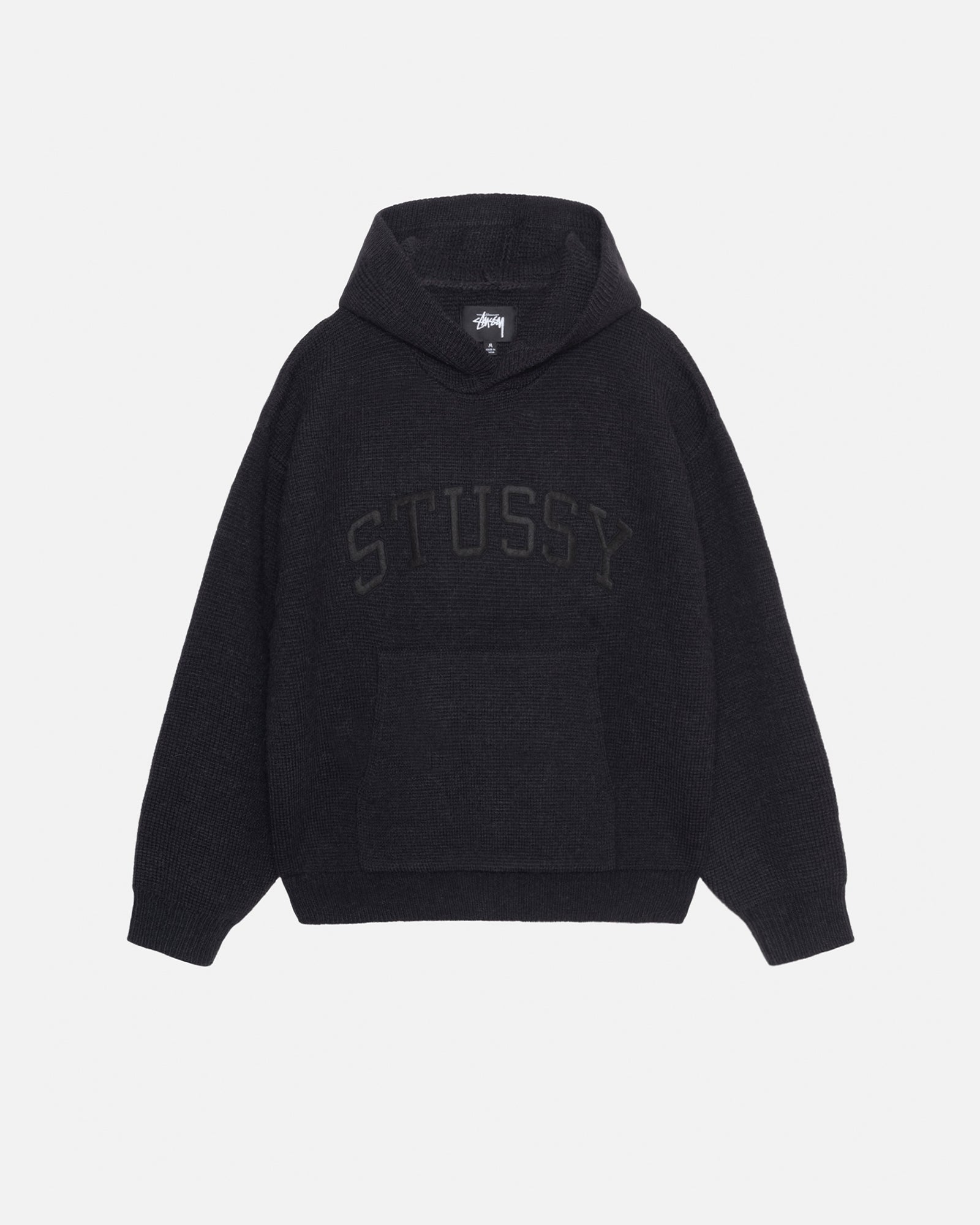 FELT PATCH KNIT HOODIE
