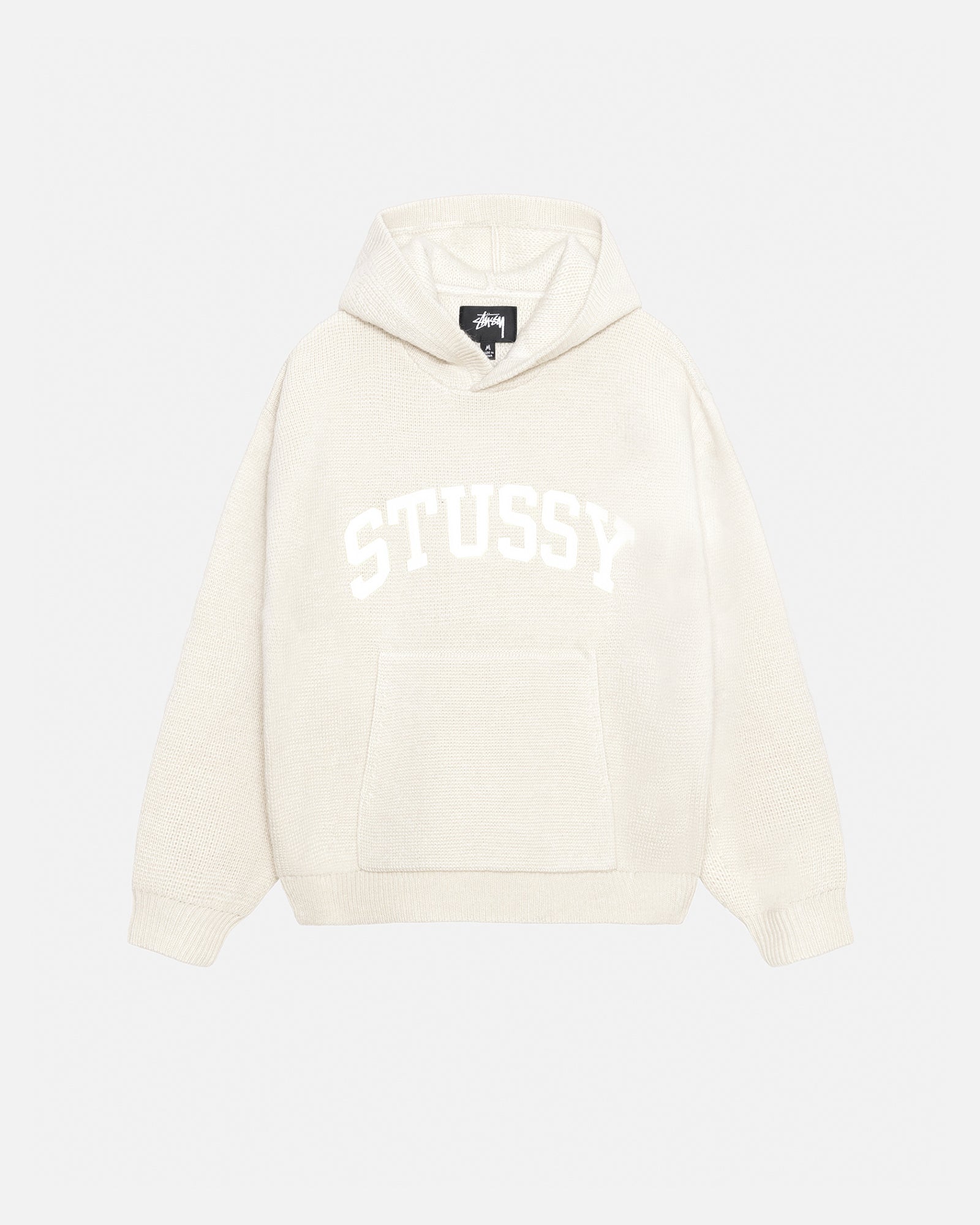 FELT PATCH KNIT HOODIE