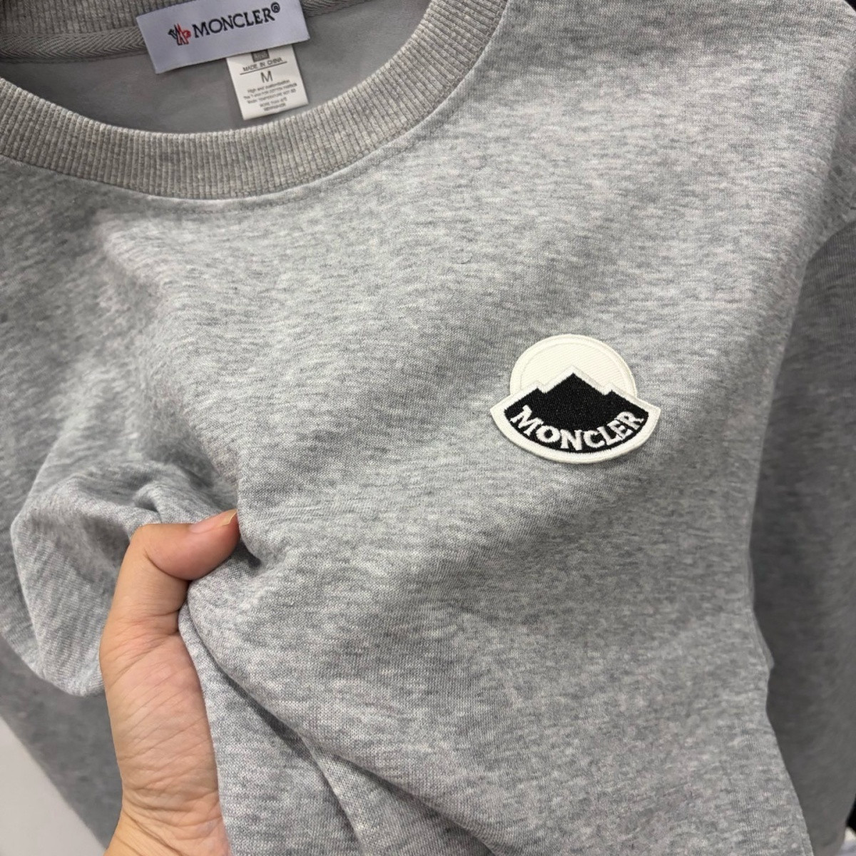 『S-3XL』刺繍クルーネックスウェット 男女兼用 長袖 カジュアル