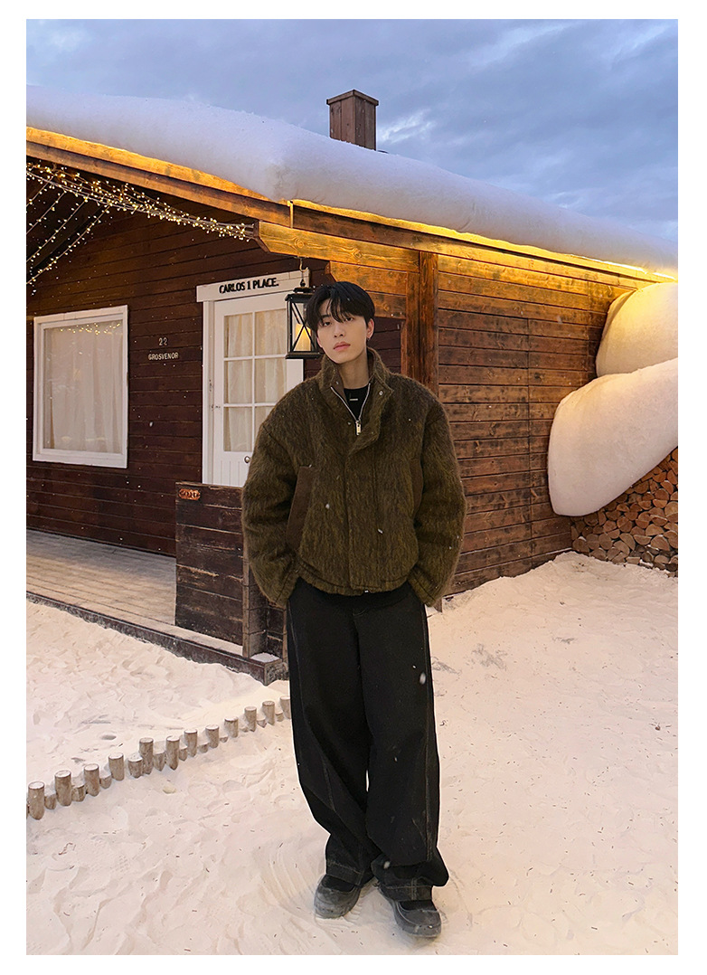 Stussy Light Grass Plush Casual Jacket